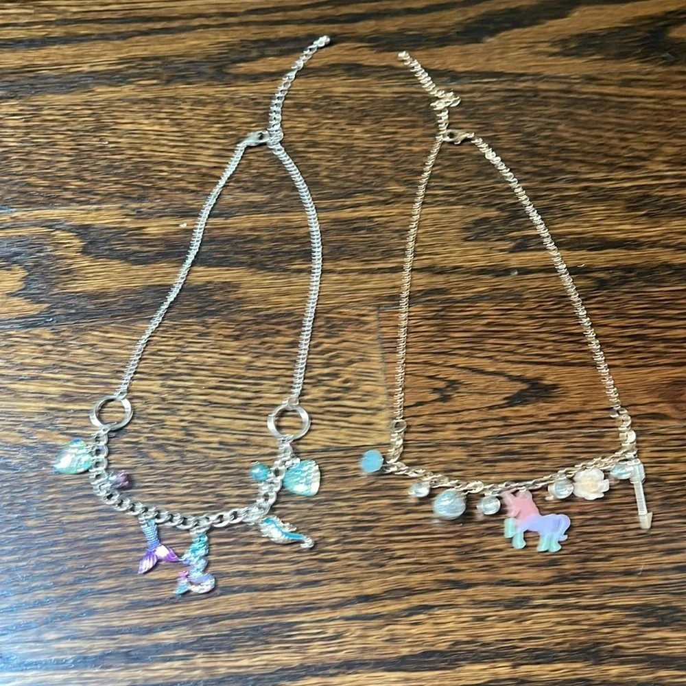 Two charm necklaces for little girl